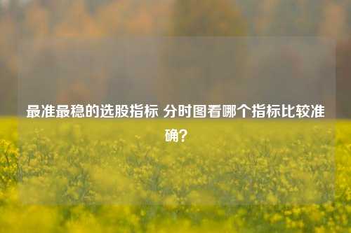 最准最稳的选股指标 分时图看哪个指标比较准确？