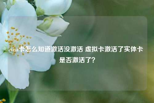 visa卡怎么知道激活没激活 虚拟卡激活了实体卡是否激活了？