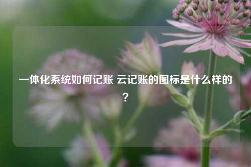 一体化系统如何记账 云记账的图标是什么样的？